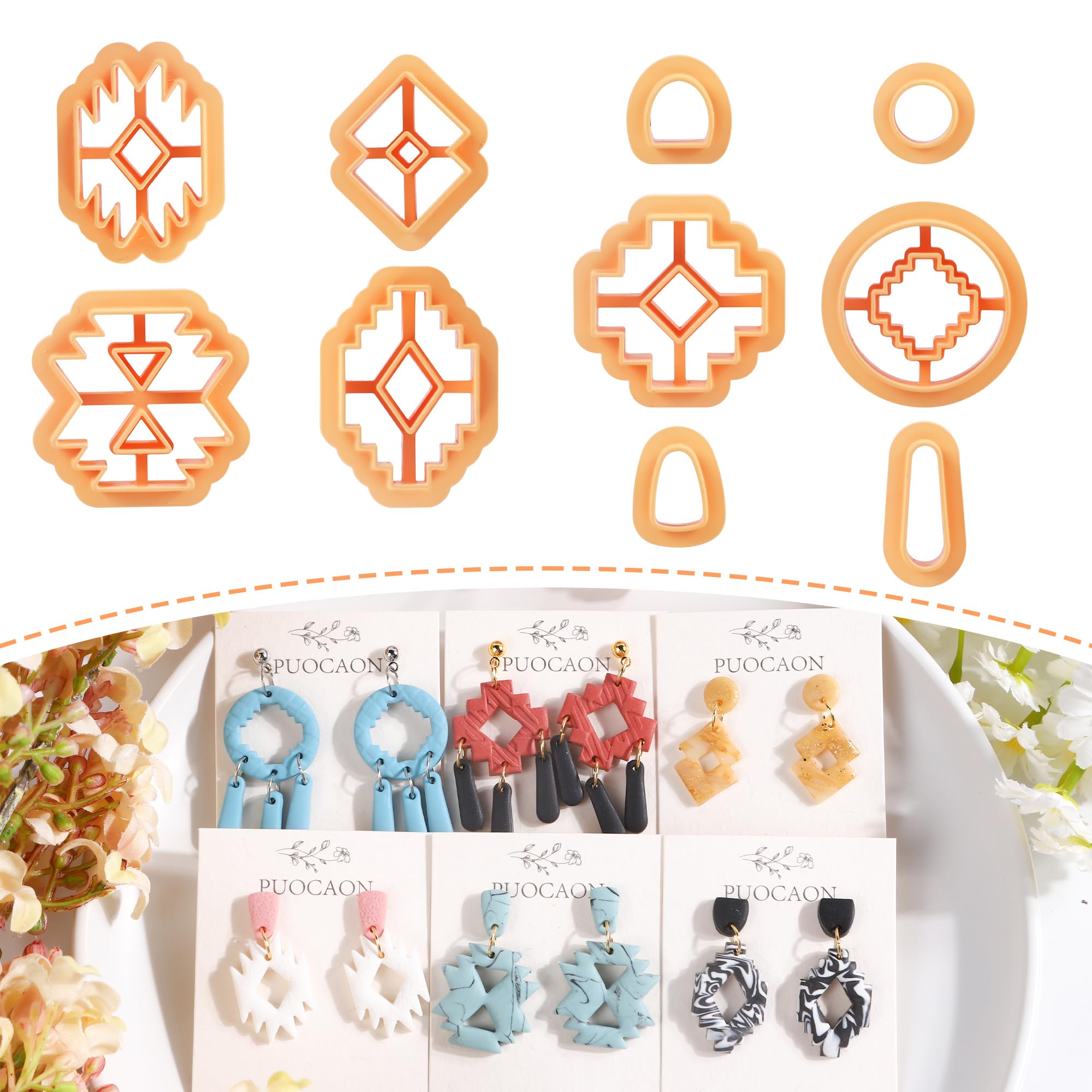 Amazon.co.jp: Puocaon Aztec ポリマークレイカッター - 10個 ダングル